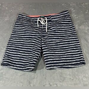 Bonobos Men’s Blue/white Stripped Board Shorts-size 32 9” Inseam